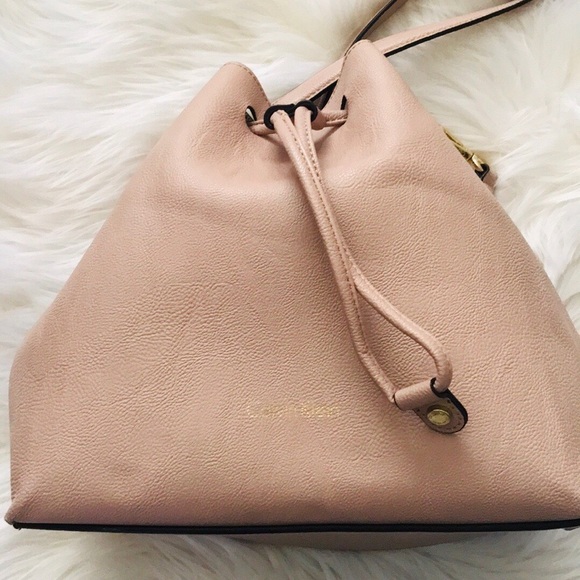 Calvin Klein Pink Leather Drawstring Bucket Bag - Picture 4 of 8